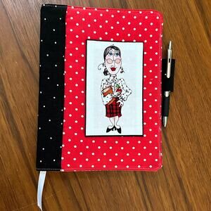 Handmade Fabric Composition Book Cover Teacher Loralie Harris
